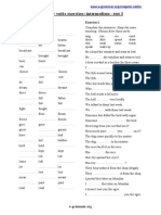 Irregular Verbs Exercises Intermediate