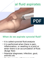 Synovial Fluid Aspirates