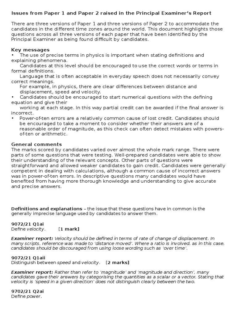 Issues With P1 and P2 | PDF