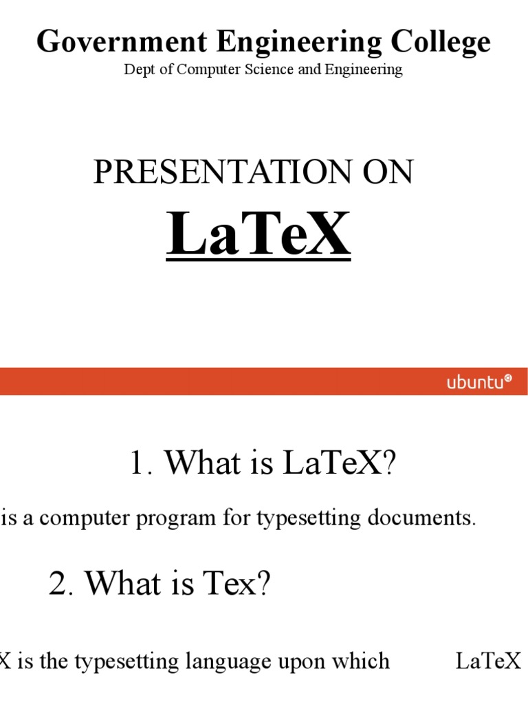 Introduction to LaTeX Document Structure | PDF | Te X | Writing