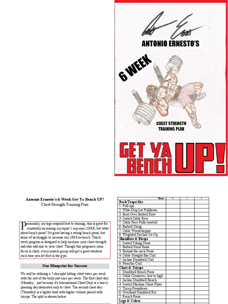 Get Ya Bench UP! Training Program | PDF | Strength Training | Recreation