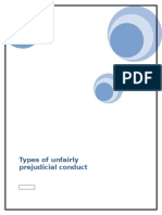 Types of Unfairly Prejudicial Conduct