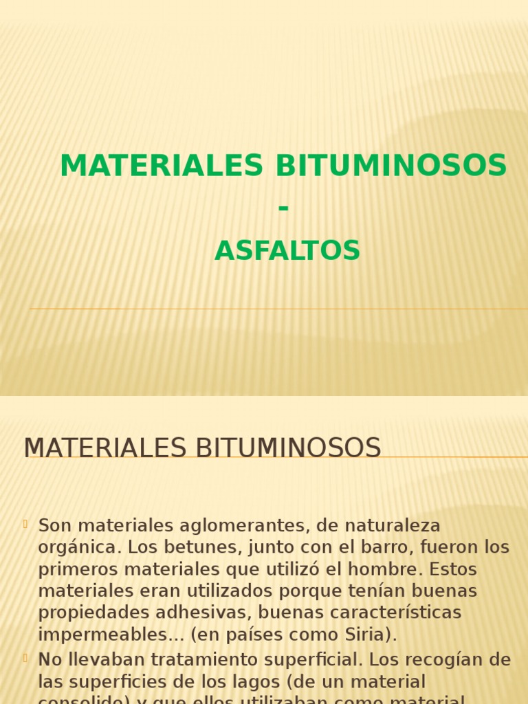 Tema 11 - Material Bituminoso | PDF | Emulsión | Asfalto