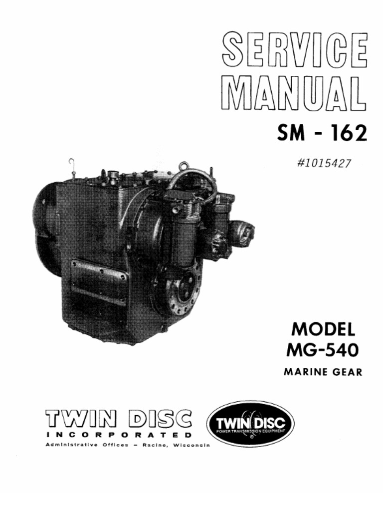 Twin disc mg 5114 service manual