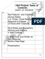 Table of Contents VBATS Filled in