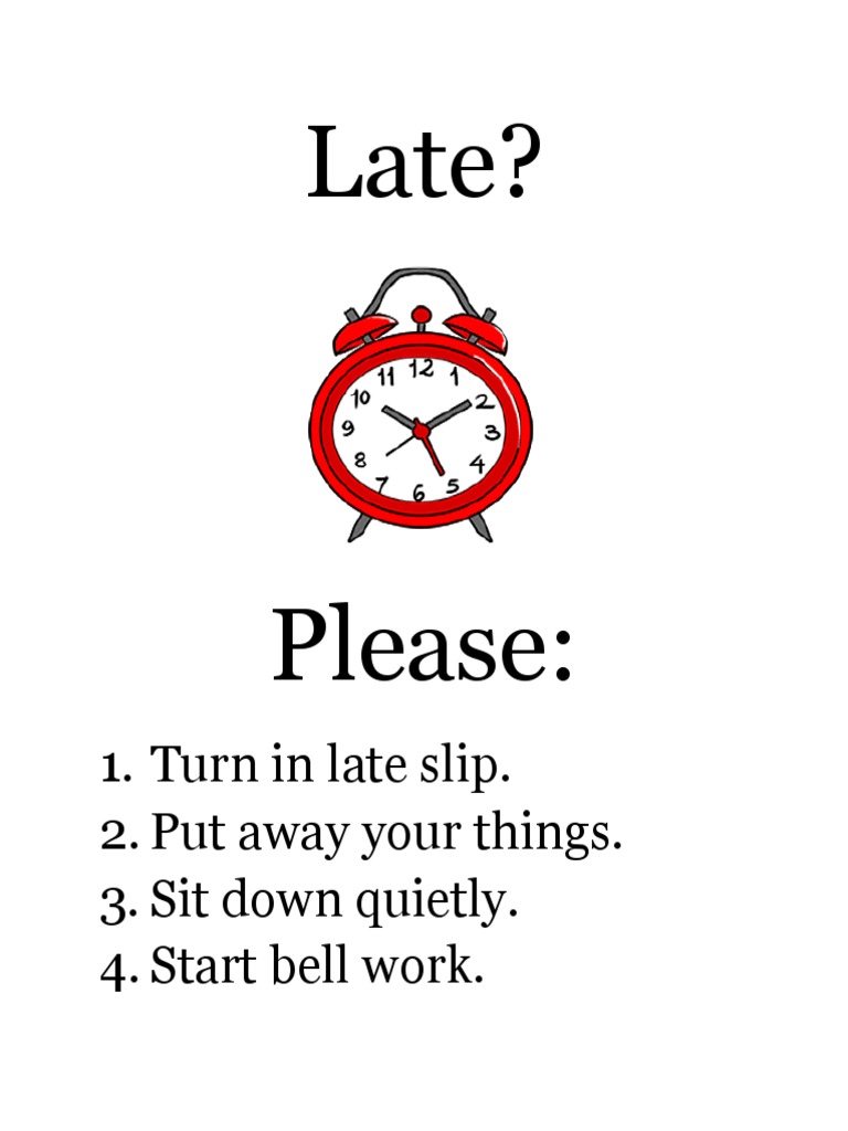 Late Arrival Procedure Instructions | PDF | Foreign Language Studies