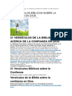 21 Versiculos de La Confianza en DIOS