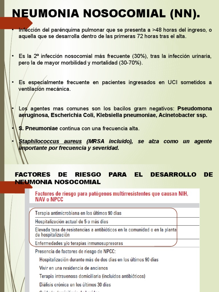 Neumonía Nosocomial Diagnóstico Y Tratamiento Pdf Microbiología