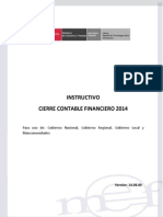 Instructivo Cierre Financiero 2014