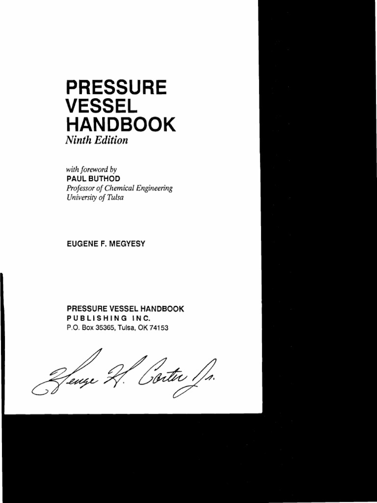 Pressure Vessel Handbook Ninth Edition 1992 pdf Pressure Stress 