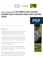 Can What You Eat Affect Your Mental Health - New Research Links Diet and The Mind