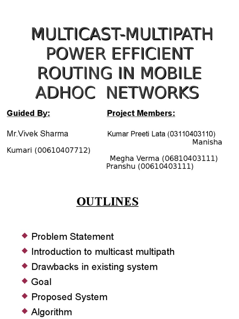 Multicast Multipath Power Efficient Routing | Download Free PDF ...