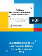 Analisis de Exportaciones Colombianas Ene-dic 2013-2014