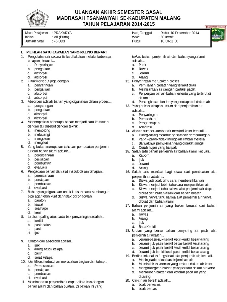 Berikut Ini Yang Bukan Fungsi Dari Alat Penjernihan Air Adalah Berbagai Alat