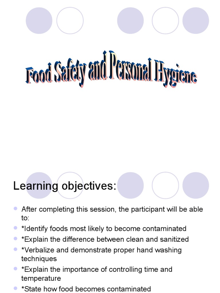 Food Safety and Personal Hygiene | Download Free PDF | Foodborne ...