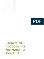 (Impact of Accounting Methods To Society) : Please Put Your Name Here