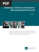 Building A Culture of Research Recommended Practices PDF