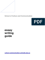Essay Writing Guide: School of Culture and Communication
