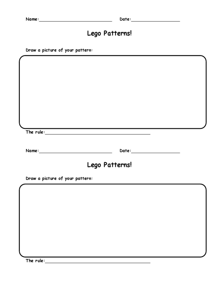 Lego Pattern Drawing Activity | PDF