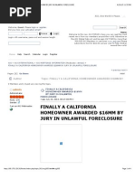 FINALLY A CALIFORNIA HOMEOWNER AWARDED $16MM BY JURY IN UNLAWFUL FORECLOSURE
