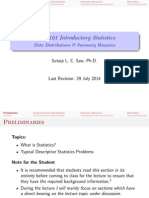 Data Distributions and Summary Measures