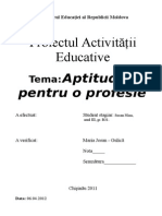 Proiectul Activitatii Educative Profesii