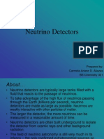 Neutrino Detectors: Prepared By: Carmela Ariane D. Aliazas BS Chemistry 321