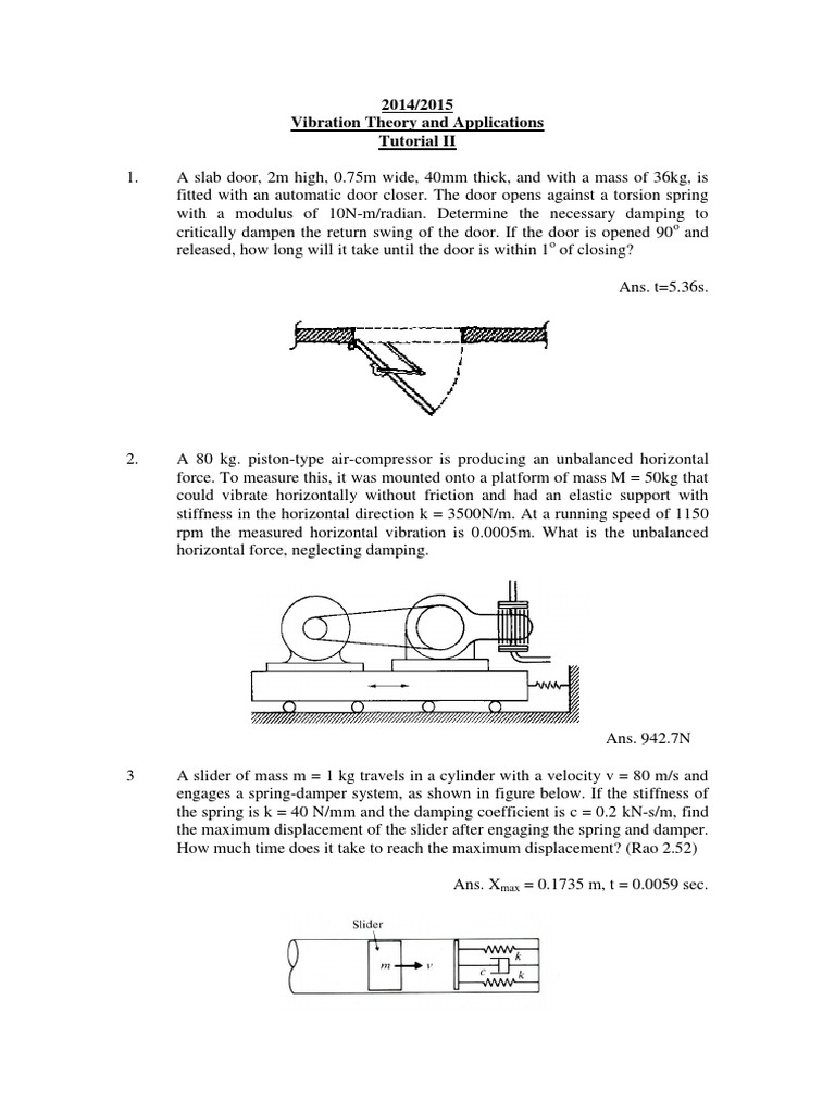 Engineering Vibration Problems | PDF | Teaching Methods & Materials ...