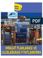 İhracat Planlamasi Ve Uluslararasi Fi̇yatlandirma