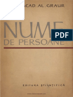 Graur, Alexandru (1900-1988) - Nume de Persoane