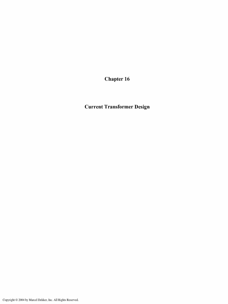 Transformer and Inductor Design Handbook Chapter 16 Download Free PDF