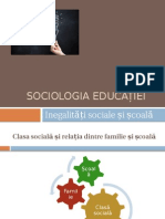 Inegalitati Sociale Si Scoala