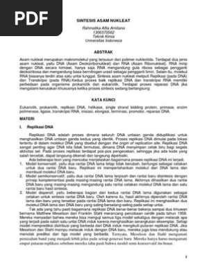 Sintesis Asam Nukleat