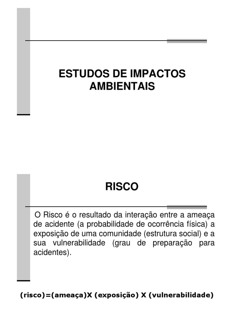 Avaliação de Impactos Ambientais e Riscos | PDF | Ambiente natural ...