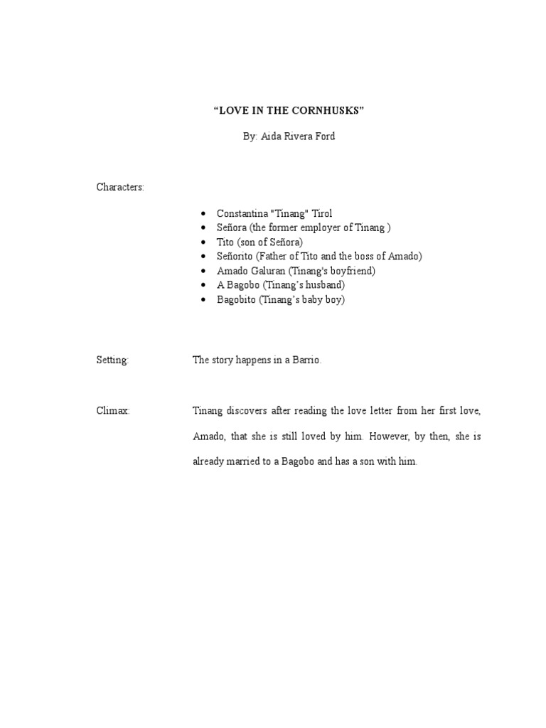 Love in the Cornhusks