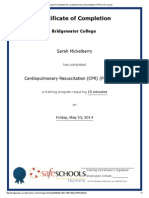 Certificate of Completion For Cardiopulmonary Resuscitation (CPR) (Full Course)