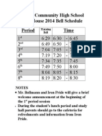 Normal Community High School Open House 2014 Bell Schedule Period Time
