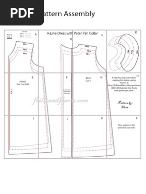 A-Line Dress Pattern with Collar | PDF