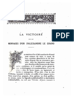 La Victoire Sur Las Monnaies d'or d'Alexandre Le Grand