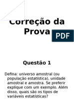 Correção de Prova