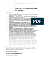 La Fundamentación para Decretar El Día Nacional Del Músico