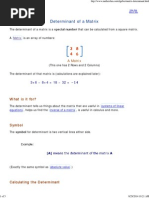 Determinant of A Matrix