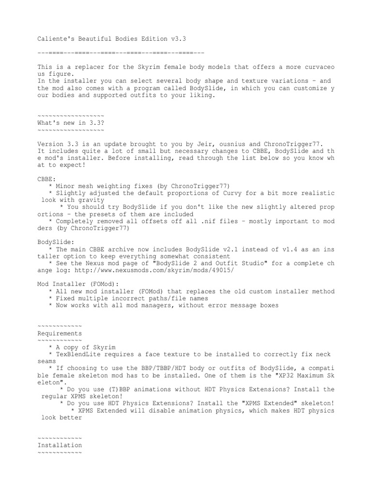 Caliente Texture Mapping Computer File