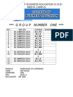 G R O U P Number One : College of Business Education (C.B.E) Mbeya Campus