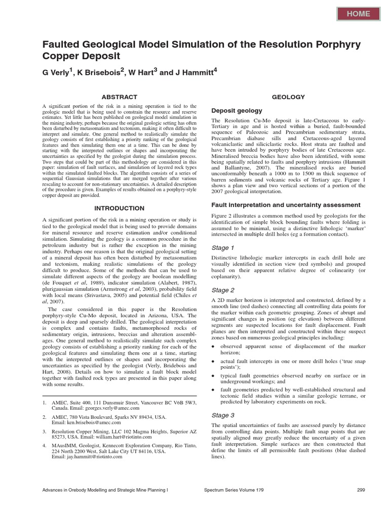 Faulted Geological Model of Resolution Copper | PDF | Geology | Normal ...