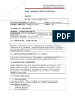 Evaluación psicopedagógica Yamil Mardones