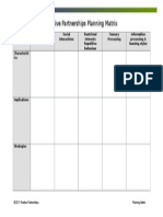 Planning Matrix Template