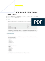 Microsoft® SQL Server® ODBC Driver 1.0 For Linux