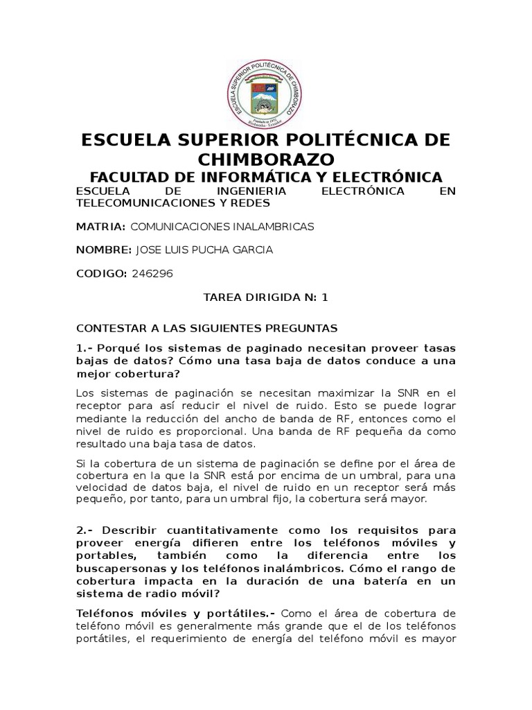 Ejercicios Resueltos Inalambricas | PDF | Inalámbrico | Telefonía móvil