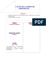 Evaluacion de La Sesion de Aprendizaje